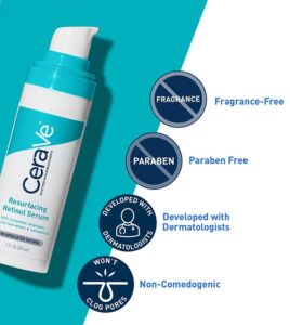 CeraVe resurfacing retinol serum for women skincare
