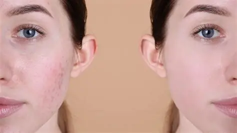 split image showing dull tired skin vs glowing healthy skin, soft lighting, clean skincare aesthetic, minimal background, modern beauty style, high contrast transformation