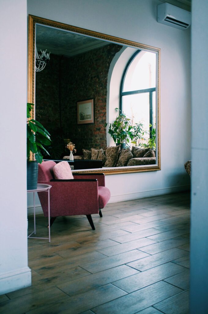 mirror placement to make room look bigger