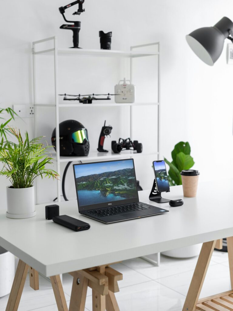 “minimal desk accessories setup for productivity and aesthetic workspace”