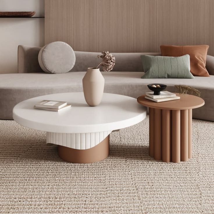 Round-Nesting-Coffee-Table-Modern-Wood-Table-Set-of-2-for-Living-Room