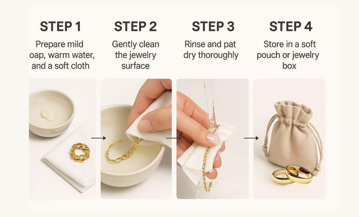 safe steps to wear jewellery that prevent green marks