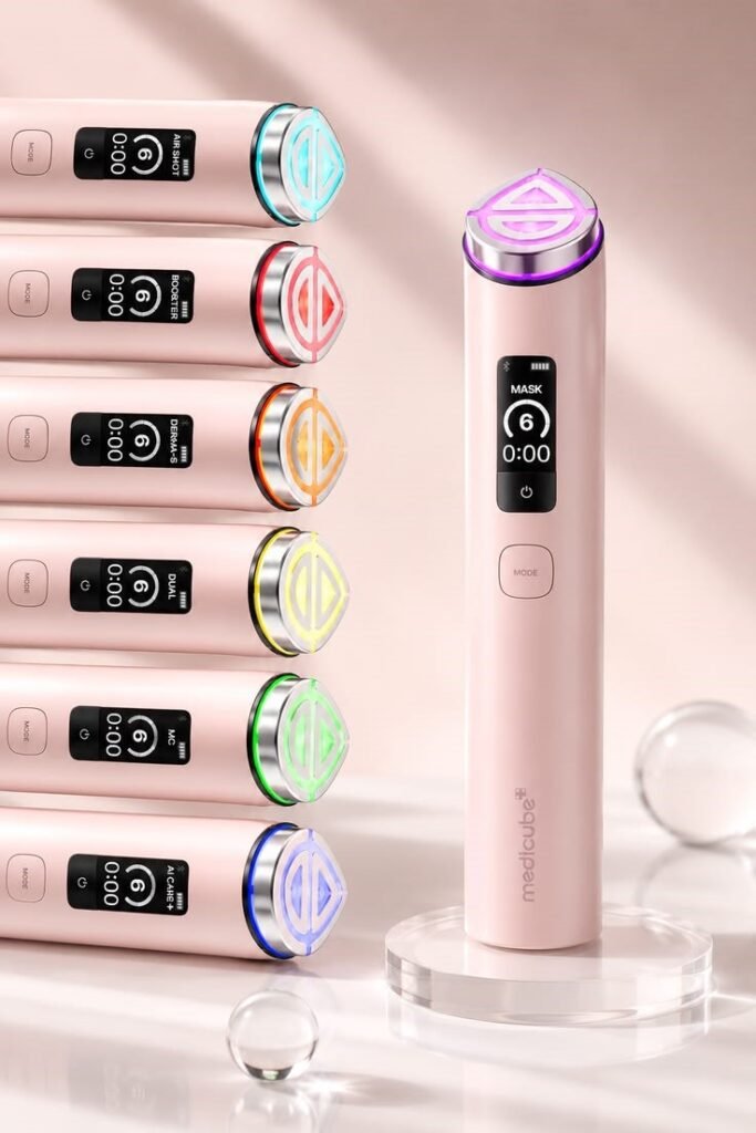 MEDICUBE AGE-R Booster Pro beauty device review of led features