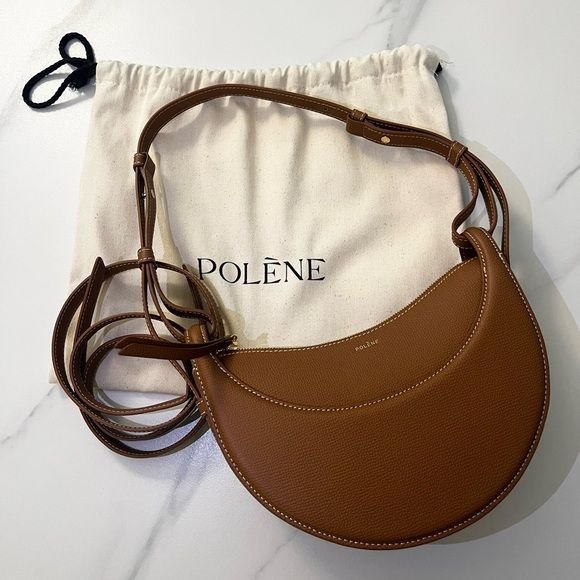 Polène Numéro Dix leather strap and hardware detail